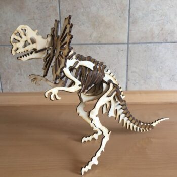 Intra απο ξύλο plywood 3mm-4mm πάχος - Δεινόσαυρος Ceratopsia Δίασταση 30x30 cm Intraeaxys-075dym3o - Image 1