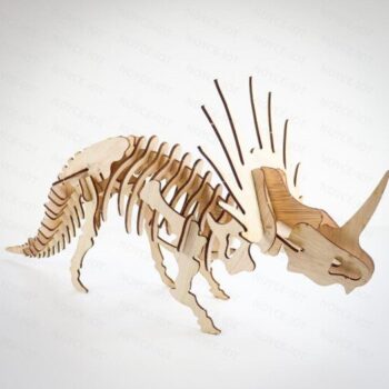 Intra απο ξύλο plywood 3mm-4mm πάχος - Παζλ Στυρακόσαυρος Δεινόσαυρος 3D Δίασταση 30x30 cm Intraeaxys-eo0q2091 - Image 1
