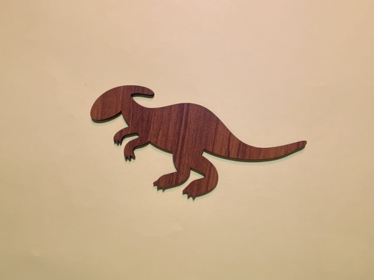 Intra απο ξύλο plywood 3mm-4mm πάχος - Ημιτελής ξύλινη χειροτεχνία σε σχήμα δεινοσαύρου Δίασταση 30x30 cm Intraeaxys-yon03zg7