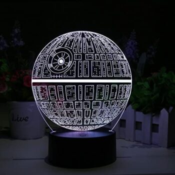Intra απο ξύλο plywood 3mm-4mm πάχος - Star Wars Death Star 3D Illusion Lamp Δίασταση 30x30 cm Intraeaxys-lopqg6x7 - Image 1