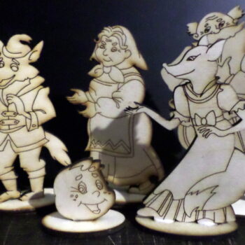 Intra απο ξύλο plywood 3mm-4mm πάχος - Σετ χαρακτήρων Ξύλινο Παραμύθι Δίασταση 30x30 cm Intraeaxys-eo4qwzg7 - Image 1