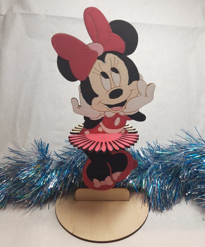 Intra απο ξύλο plywood 3mm-4mm πάχος - Θήκη χαρτοπετσέτας Disney Minnie Mouse Δίασταση 30x30 cm Intraeaxys-eo0qxdg1