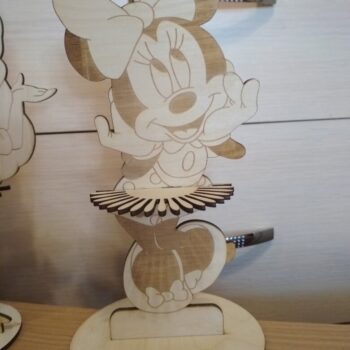 Intra απο ξύλο plywood 3mm-4mm πάχος - Θήκη χαρτοπετσέτας Disney Minnie Mouse Δίασταση 30x30 cm Intraeaxys-eo0qxdg1 - Image 5