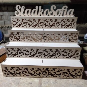 Intra απο ξύλο plywood 3mm-4mm πάχος - Ξύλινο πάγκο προβολής Διακοσμητικό σταντ για cupcake Δίασταση 30x30 cm Intraeaxys-eoxlmeqo - Image 1