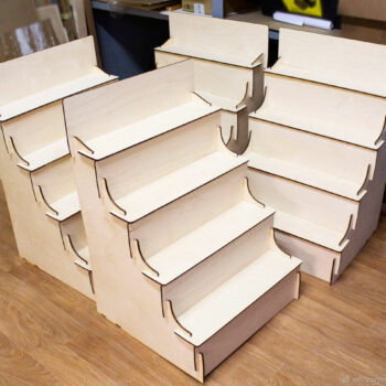 Intra απο ξύλο plywood 3mm-4mm πάχος - Ξύλινη βάση προβολής ραφιών σκάλας Δίασταση 40x50 cm Intraeaxys-ro6y9gm7 - Image 1