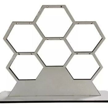 Intra απο ξύλο plywood 3mm-4mm πάχος - Εξάγωνο Σκουλαρίκι Δίασταση 3x3 cm Intraeaxys-078p855o - Image 1