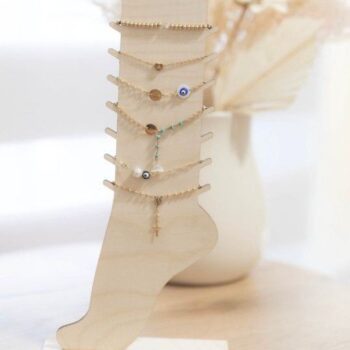 Intra απο ξύλο plywood 3mm-4mm πάχος - Ξύλινο σταντ επίδειξης κοσμημάτων Organizer Anklet Δίασταση 30x30 cm Intraeaxys-eoxp86q7 - Image 1