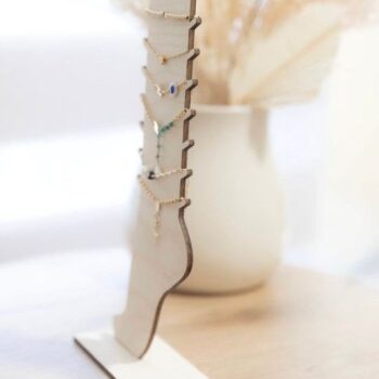 Intra απο ξύλο plywood 3mm-4mm πάχος - Ξύλινο σταντ επίδειξης κοσμημάτων Organizer Anklet Δίασταση 30x30 cm Intraeaxys-eoxp86q7 - Image 3