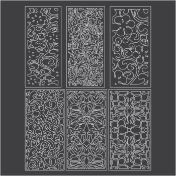 Intra απο ξύλο plywood 3mm-4mm πάχος - Διακοσμητικό πάνελ Jali Σχέδια φράχτη CNC Δίασταση 30x30 cm Intraeaxys-eoxlel4o - Image 3