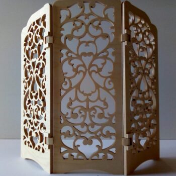 Intra απο ξύλο plywood 3mm-4mm πάχος - Ξύλινο Διαχωριστικό Δωματίου Πτυσσόμενη Οθόνη με Έπιπλα Τραπεζάκι Σαλονιού Τραπέζι καθρέφτη Δίασταση 30x30 cm Intraeaxys-p7ymdp27 - Image 4