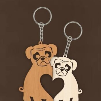 Intra απο ξύλο plywood 3mm-4mm πάχος - Μπρελόκ για σκύλους Δίασταση 5x5 cm Intraeaxys-eo205q47 - Image 1