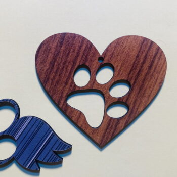 Intra απο ξύλο plywood 3mm-4mm πάχος - Κρεμαστό στολίδι Ξύλινη Καρδιά με στάμπα χριστουγεννιάτικου δέντρου Δίασταση 10x10 cm Intraeaxys-eo0qeng1 - Image 3