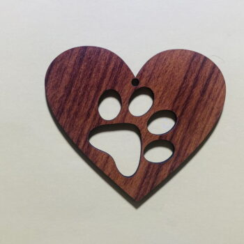 Intra απο ξύλο plywood 3mm-4mm πάχος - Κρεμαστό στολίδι Ξύλινη Καρδιά με στάμπα χριστουγεννιάτικου δέντρου Δίασταση 10x10 cm Intraeaxys-eo0qeng1 - Image 4