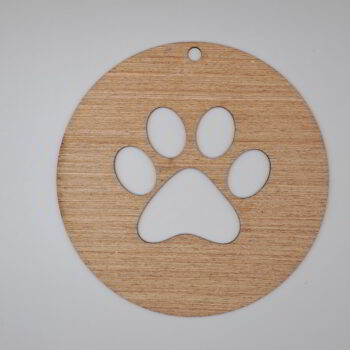 Intra απο ξύλο plywood 3mm-4mm πάχος - Διακόσμηση με στάμπα σκύλου Χριστουγεννιάτικη διακόσμηση Δίασταση 30x30 cm Intraeaxys-075y20mo - Image 1