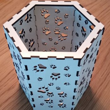 Intra απο ξύλο plywood 3mm-4mm πάχος - Dog Paw Candle Light Box Δίασταση 30x30 cm Intraeaxys-6o3ygzp7 - Image 3