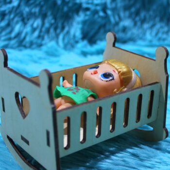 Intra απο ξύλο plywood 3mm-4mm πάχος - Ξύλινη κούκλα Κούνια Κρεβάτι Δίασταση 30x30 cm Intraeaxys-joedpk81 - Image 1