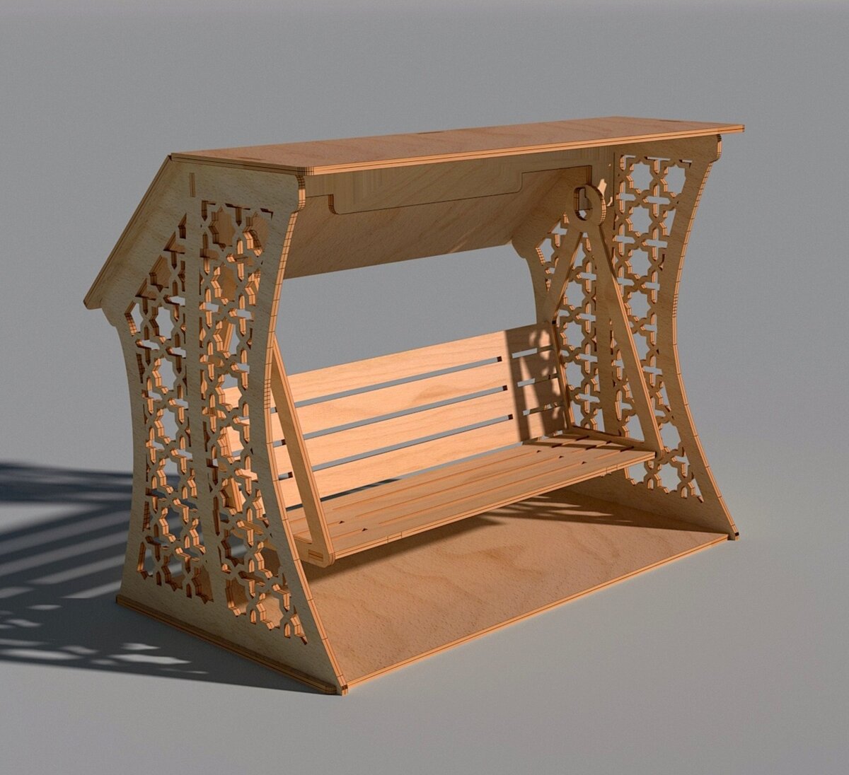 Intra απο ξύλο plywood 3mm-4mm πάχος - Ξύλινη Διακοσμητική Κούνια Δίασταση 30x30 cm Intraeaxys-eo20l067