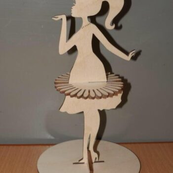 Intra απο ξύλο plywood 3mm-4mm πάχος - Θήκη χαρτοπετσέτας Princess Girl Δίασταση 30x30 cm Intraeaxys-51rr3pm1 - Image 1