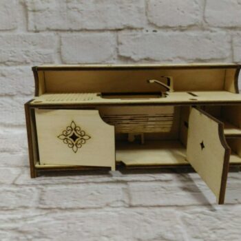 Intra απο ξύλο plywood 3mm-4mm πάχος - Κουκλόσπιτο Μινιατούρα Κουζίνας Δίασταση 30x30 cm Intraeaxys-qomrmvp1 - Image 1