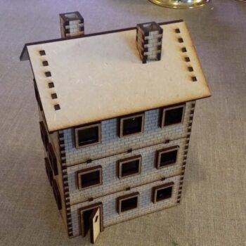 Intra απο ξύλο plywood 3mm-4mm πάχος - Σπίτι από τούβλα με τρεις ορόφους Δίασταση 40x50 cm Intraeaxys-lopqy0x7 - Image 1