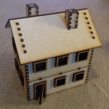 Intra απο ξύλο plywood 3mm-4mm πάχος - Σπίτι από τούβλα με τρεις ορόφους Δίασταση 40x50 cm Intraeaxys-lopqy0x7 - Image 3