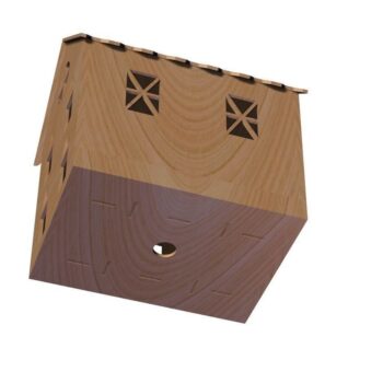 Intra απο ξύλο plywood 3mm-4mm πάχος - Τρισδιάστατο μοντέλο σπιτιού Δίασταση 30x30 cm Intraeaxys-r7vmxrz7 - Image 9