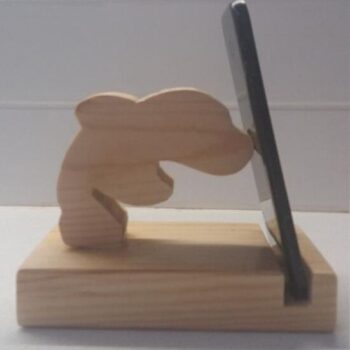 Intra απο ξύλο plywood 3mm-4mm πάχος - Dolphin Phone Stand Δίασταση 30x30 cm Intraeaxys-pok34dd7 - Image 1