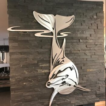 Intra απο ξύλο plywood 3mm-4mm πάχος - Διακόσμηση τοίχου Dolphin Δίασταση 30x30 cm Intraeaxys-joedgwn1 - Image 1