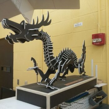 Intra απο ξύλο plywood 3mm-4mm πάχος - Δράκων Δίασταση 30x30 cm Intraeaxys-eo2yqml1 - Image 1