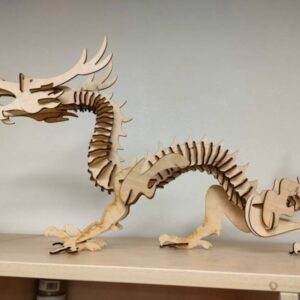 Intra απο ξύλο plywood 3mm-4mm πάχος - Dragon 3D Puzzle Δίασταση 30x30 cm Intraeaxys-lop32l61