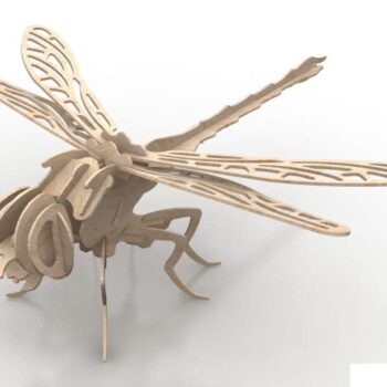 Intra απο ξύλο plywood 3mm-4mm πάχος - Dragonfly 3D παζλ Δίασταση 30x30 cm Intraeaxys-67wlr221 - Image 1