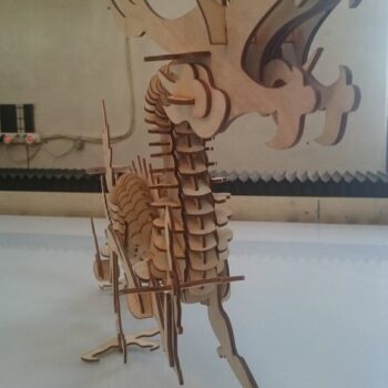 Intra απο ξύλο plywood 3mm-4mm πάχος - Κινεζικός Δράκος Δίασταση 30x30 cm Intraeaxys-voq2kljo - Image 3