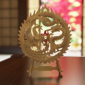 Intra απο ξύλο plywood 3mm-4mm πάχος - Διακόσμηση Ξύλινο Δράκο Δίασταση 30x30 cm Intraeaxys-yon0d4y7 - Image 1