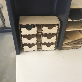 Intra απο ξύλο plywood 3mm-4mm πάχος - Στοιβαζόμενο κουτί με συρτάρια Δίασταση 30x30 cm Intraeaxys-51rr5er1 - Image 1