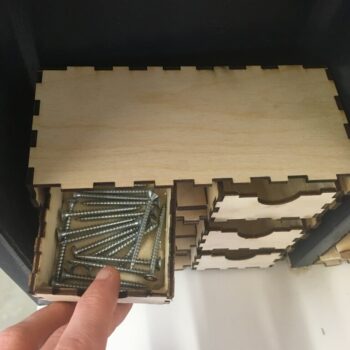 Intra απο ξύλο plywood 3mm-4mm πάχος - Στοιβαζόμενο κουτί με συρτάρια Δίασταση 30x30 cm Intraeaxys-51rr5er1 - Image 3