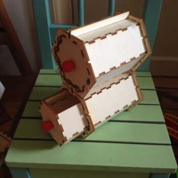 Intra απο ξύλο plywood 3mm-4mm πάχος - Στοιβαζόμενα εξαγωνικά συρτάρια Δίασταση 30x30 cm Intraeaxys-eo20ewq7 - Image 1