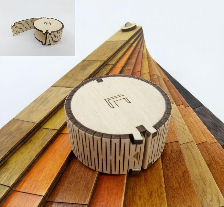 Intra απο ξύλο plywood 3mm-4mm πάχος - Θήκη ακουστικών 4mm Δίασταση 30x30 cm Intraeaxys-91jde041