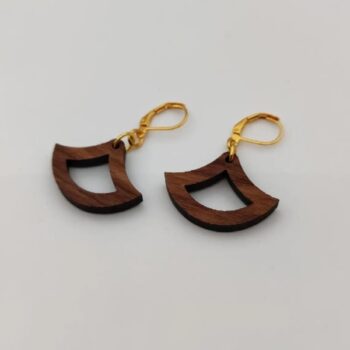 Intra απο ξύλο plywood 3mm-4mm πάχος - Ξύλινα Σκουλαρίκια Statement Δίασταση 3x3 cm Intraeaxys-yonpzkp1 - Image 4