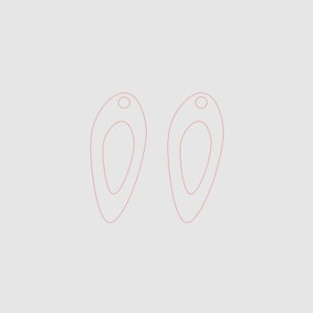 Intra απο ξύλο plywood 3mm-4mm πάχος - Σκουλαρίκια με στρογγυλεμένες τρύπες Δίασταση 3x3 cm Intraeaxys-r1z0252o - Image 2