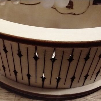 Intra απο ξύλο plywood 3mm-4mm πάχος - Στάση σκουλαρικιού ψαριού με χαραγμένο Koi Δίασταση 3x3 cm Intraeaxys-qomm82ko - Image 4