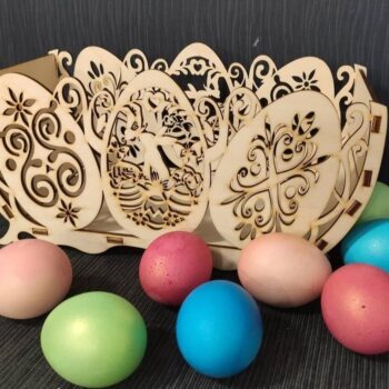 Intra απο ξύλο plywood 3mm-4mm πάχος - Ξύλινο καλάθι πασχαλινών αυγών Δίασταση 30x30 cm Intraeaxys-p7ymvdr7 - Image 1