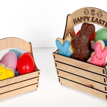 Intra απο ξύλο plywood 3mm-4mm πάχος - Πασχαλινό καλάθι Δίασταση 30x30 cm Intraeaxys-eoxlz6vo - Image 1