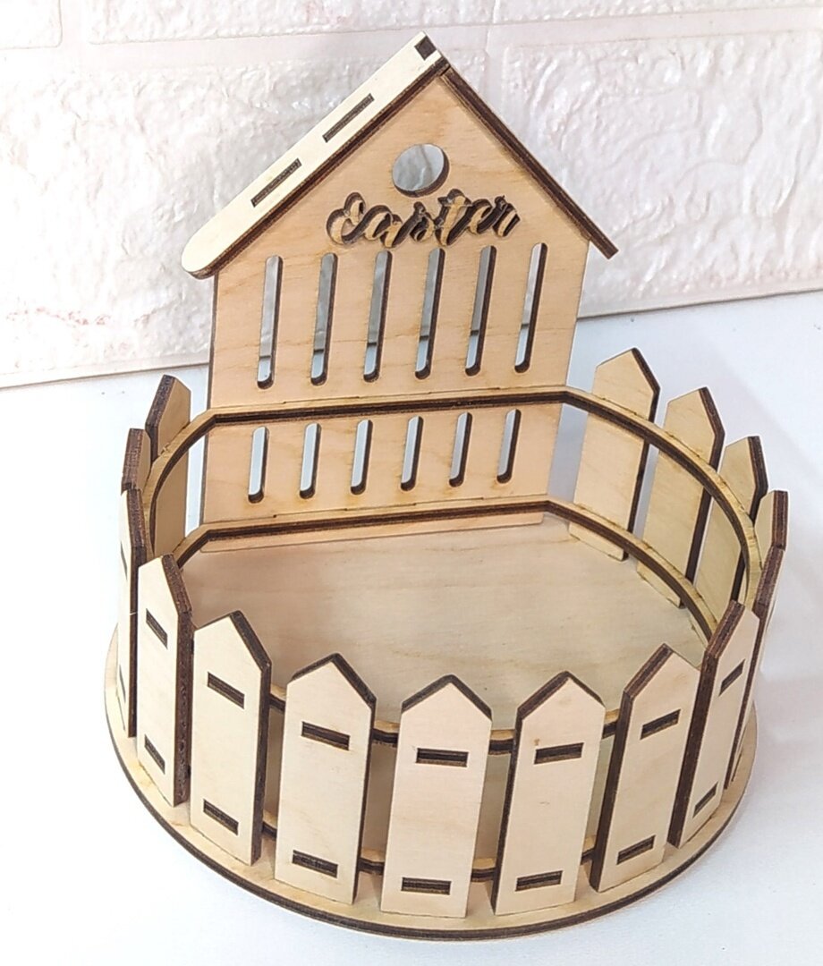 Intra απο ξύλο plywood 3mm-4mm πάχος - Μοναδικό Πασχαλινό καλάθι Δίασταση 30x30 cm Intraeaxys-d1lvg4go