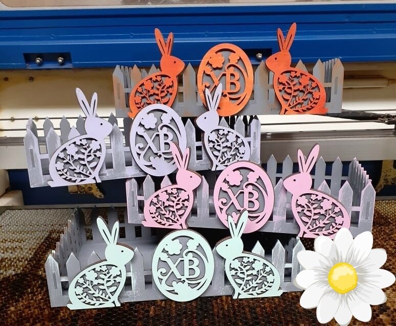 Intra απο ξύλο plywood 3mm-4mm πάχος - Diy Picket Fence Πασχαλινό Καλάθι Εύκολο Πασχαλινό Καλάθι Δώρων Δίασταση 30x30 cm Intraeaxys-51rrzw31