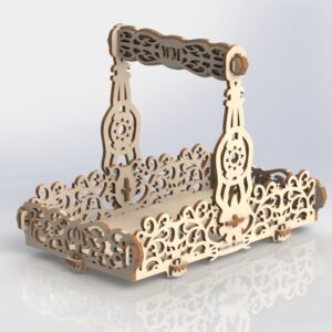 Intra απο ξύλο plywood 3mm-4mm πάχος - Ξύλινο καλάθι με πασχαλινά αυγά Δίασταση 30x30 cm Intraeaxys-51rrzqm1