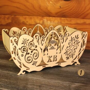 Intra απο ξύλο plywood 3mm-4mm πάχος - Καλάθι για πασχαλινά αυγά Δίασταση 30x30 cm Intraeaxys-p7ym8357 - Image 1