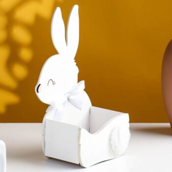 Intra απο ξύλο plywood 3mm-4mm πάχος - Bunny Flower Box Planter Δίασταση 30x30 cm Intraeaxys-91jdn6g1 - Image 3