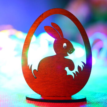 Intra απο ξύλο plywood 3mm-4mm πάχος - Πασχαλινό Αυγό Κουνελάκι 3mm Δίασταση 30x30 cm Intraeaxys-075yem0o - Image 5