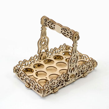 Intra απο ξύλο plywood 3mm-4mm πάχος - Πασχαλινό καλάθι με αναδιπλούμενο και σταθερό χερούλι Δίασταση 30x30 cm Intraeaxys-m1d6emd7 - Image 1