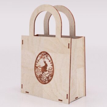 Intra απο ξύλο plywood 3mm-4mm πάχος - Εξατομικευμένη Τσάντα Δώρου Ξύλινη Τσάντα 4mm Δίασταση 30x30 cm Intraeaxys-078ywg4o - Image 1